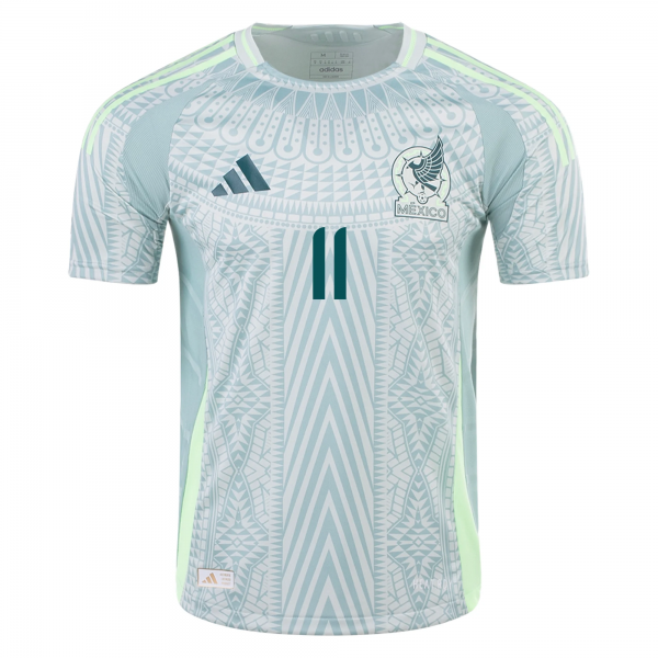 adidas Mens Mexico Santiago Giménez Away Jersey 24/25 (Linen Green)