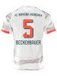 adidas Beckenbauer Away Jersey 25/26 w/ Sponsor + Meister Bundesliga Patch (White/Red)