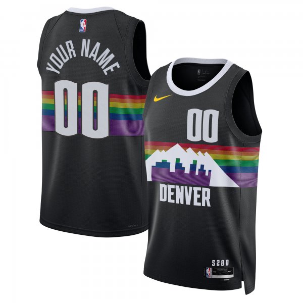 Men's Unisex Denver Nuggets Nike Black 2025/26 City Edition Swingman Custom Jersey
