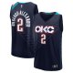 Men's Oklahoma City Thunder #2 Shai Gilgeous-Alexander Fanatics Navy 2025/26 City Edition Fast Break Jersey