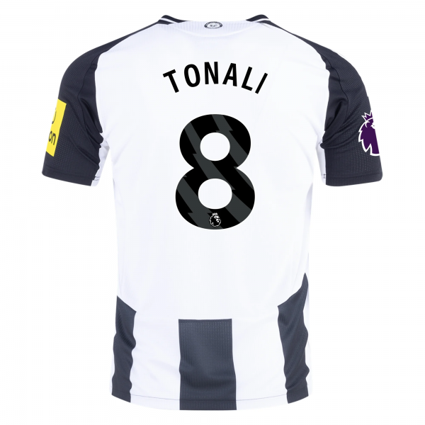 Adidas Newcastle United Sandro Tonali Home Jersey w/ EPL Patch 24/25 (Black/White)