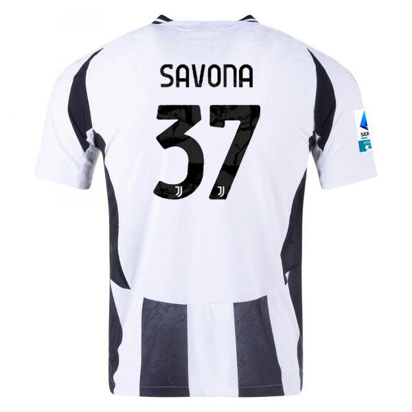 adidas Juventus Nicolò Savona Home Jersey w/ Serie A Patch 24/25 (White/Black)