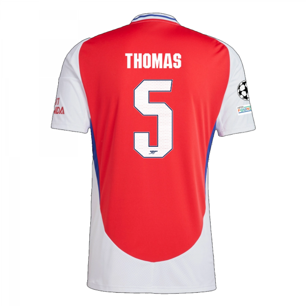 adidas Arsenal Thomas Partey Home Jersey w/ Champions League Patches 24/25 (Better Scarlet/White)