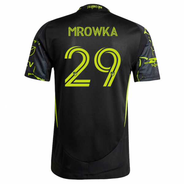 adidas Cole Mrowka Columbus Crew Away Jersey w/ MLS Patches 25/26 (Black/Yellow)
