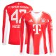 Jamal Musiala Bayern Munich adidas 2025/26 Home Replica Long Sleeve Jersey - Red