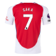 adidas Arsenal Bukayo Saka Home Jersey w/ EPL + No Room For Racism Patches 24/25 (Better Scarlet/White)