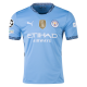 Puma Manchester City Bernardo Silva Home Jersey w/ Champions League + Club World Cup Patch 24/25 (Team Light Blue/Marine Blue)