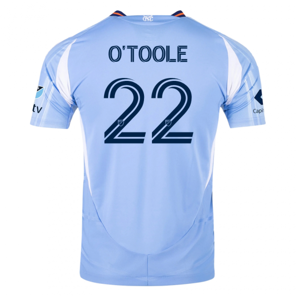 adidas Kevin O'Toole New York City FC Home Jersey 25/26 w/ MLS Patches (Bahia Light Blue)