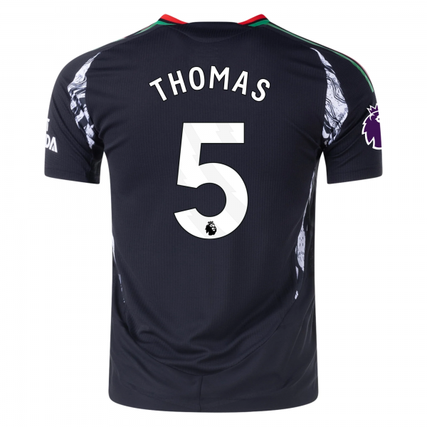 adidas Arsenal Thomas Partey Away Jersey w/ EPL Patch 24/25 (Black)