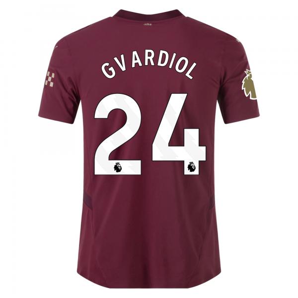 Puma Manchester City Joško Gvardiol Third Jersey w/ EPL + Club World Cup Patch 24/25 (Dark Jasper)