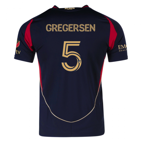 adidas Stian Gregersen Atlanta United Home Jersey w/ MLS Patches 25/26 (Red/Black)