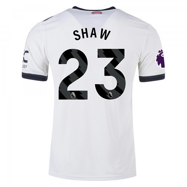 adidas Manchester United Luke Shaw Third Jersey w/ EPL Patch 24/25 (Off White)
