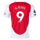 adidas Arsenal Gabriel Jesus Home Jersey w/ EPL + No Room For Racism Patches 24/25 (Better Scarlet/White)