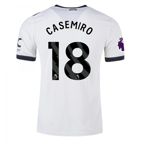 adidas Manchester United Casemiro Third Jersey w/ EPL Patch 24/25 (Off White)