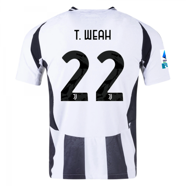 adidas Juventus Timothy Weah Home Jersey w/ Serie A Patch 24/25 (White/Black)