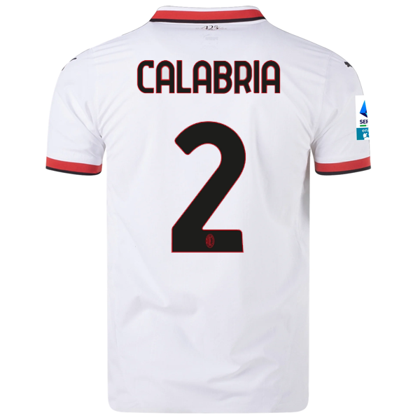 Puma AC Milan Davide Calabria Away Jersey w/ Series A Patch 24/25 (Puma White)