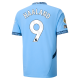 Puma Manchester City Erling Haaland Home Jersey w/ EPL + No Room For Racism Patch 24/25 (Team Light Blue/Marine Blue)