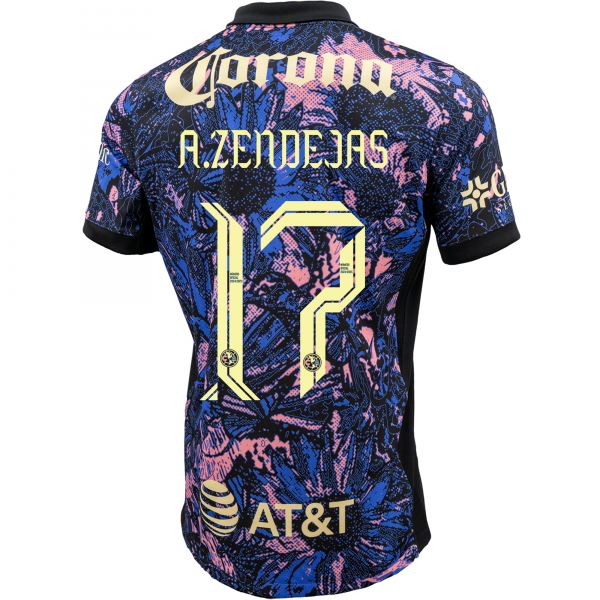 Nike Club America Alejandro Zendejas Third Jersey 24/25 (Medium Blue/Black/Lemon Chiffon)
