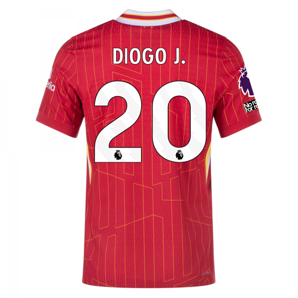 Nike Liverpool Match Diogo Jota Home Jersey w/ EPL + No Room For Racism Patches 24/25 (Gym Red/Chrome Yellow)