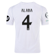 adidas Real Madrid David Alaba Home Jersey w/ Champions League Patches 24/25 (White/Black)