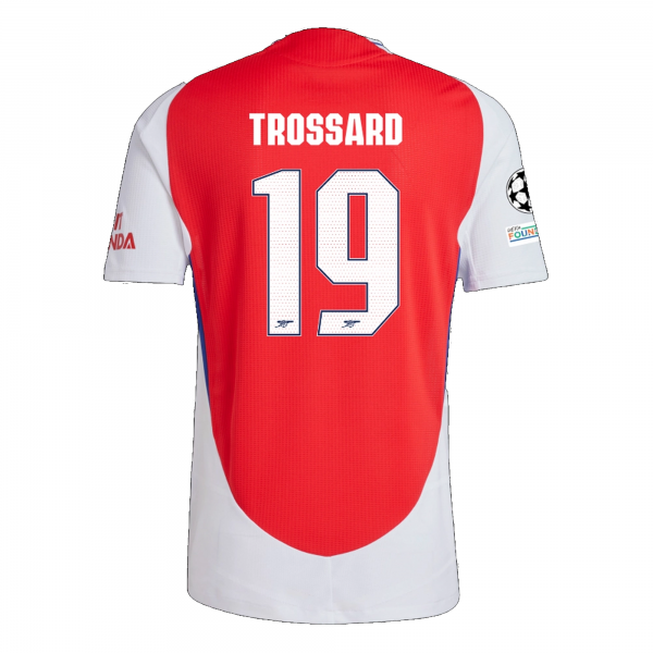 adidas Arsenal Leandro Trossard Home Jersey w/ Champions League Patches 24/25 (Better Scarlet/White)