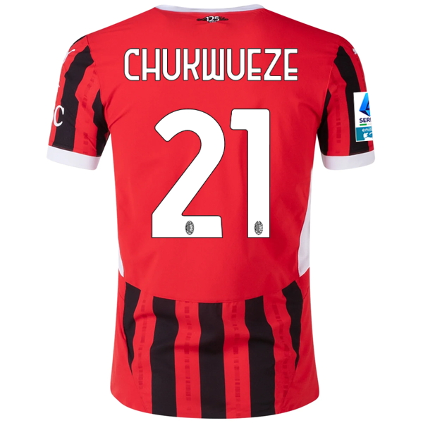 Puma AC Milan Samuel Chukwueze Home Jersey w/ Serie A Patch 24/25 (Puma Red/Puma Black)