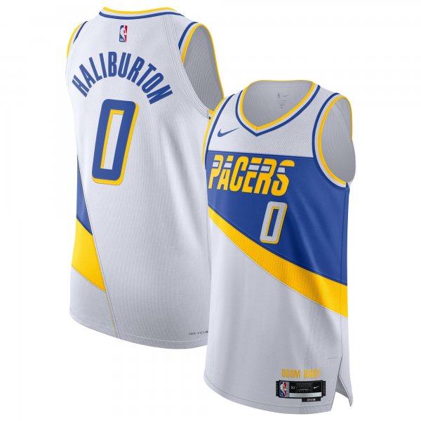Men's Unisex Indiana Pacers #0 Tyrese Haliburton Nike White 2025/26 Authentic City Edition Jersey