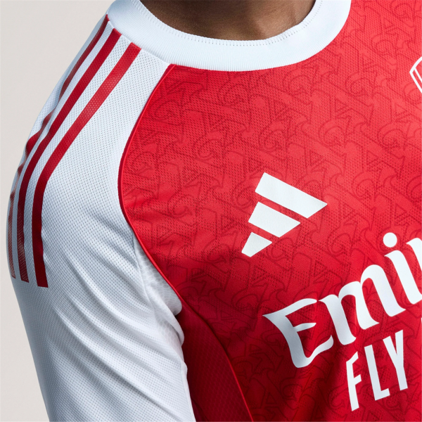 adidas Jurrien Timber Arsenal FC Authentic Home Jersey 25/26 w/ EPL Patch (Better Scarlet/White