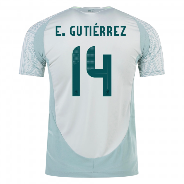adidas Mens Mexico Erick Gutiérrez Away Jersey 24/25 (Linen Green)