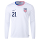 Nike United States Timothy Weah Long Sleeve Home Jersey 24/25 (White)