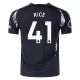 adidas Arsenal Declan Rice Away Jersey w/ EPL Patch 24/25 (Black)