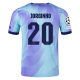 adidas Arsenal Jorginho Third Jersey w/ Champions League Patches 24/25 (Clear Aqua/Light Flash Purple)