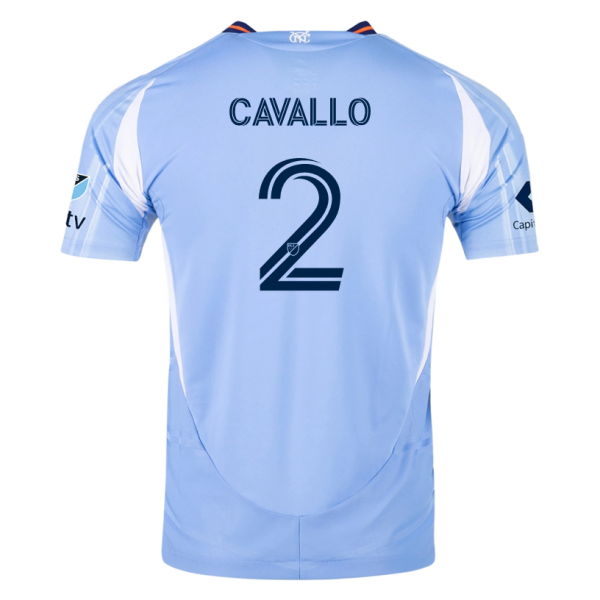 adidas Nico Cavallo New York City FC Home Jersey 25/26 w/ MLS Patches (Bahia Light Blue)