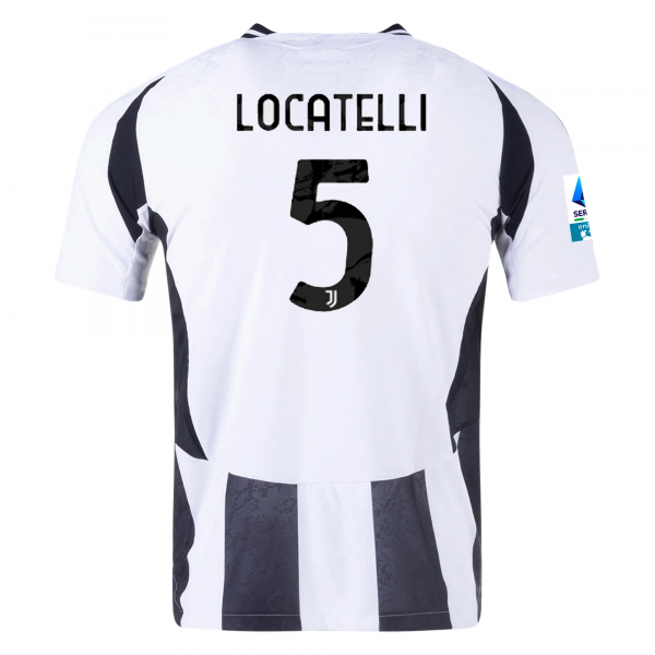 adidas Juventus Manuel Locatelli Home Jersey w/ Serie A Patch 24/25 (White/Black)