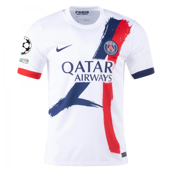 Nike Paris Saint-Germain Away Jersey w/ Champions League Patches 24/25 (White/Midnight Navy)
