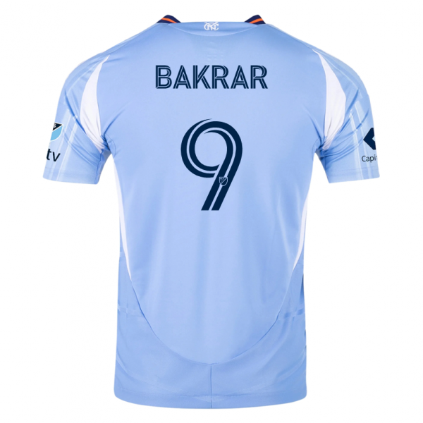 adidas Mounsef Bakrar New York City FC Home Jersey 25/26 w/ MLS Patches (Bahia Light Blue)