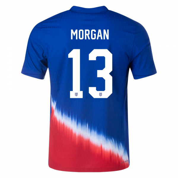 Nike United States Match Alex Morgan Away Jersey 24/25 (Old Royal/Sport Red/White)