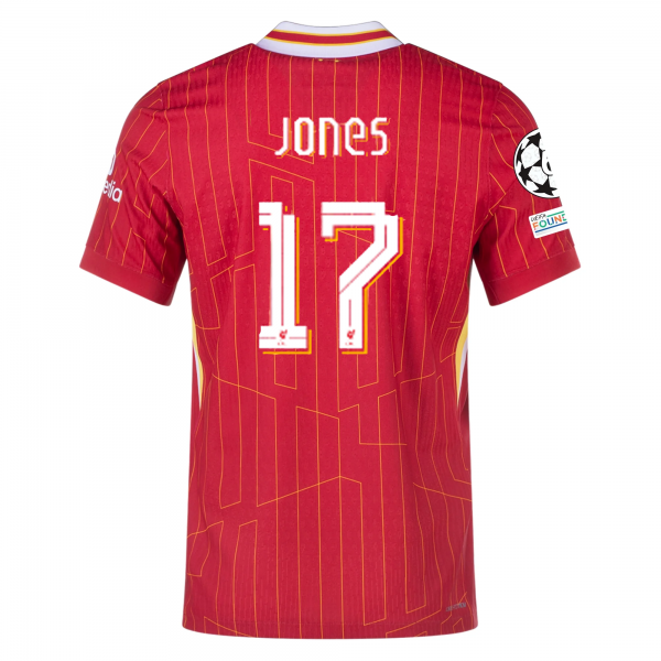 Nike Liverpool Match Curtis Jones Home Jersey w/ Champions League Patches 24/25 (Gym Red/Chrome Yellow)